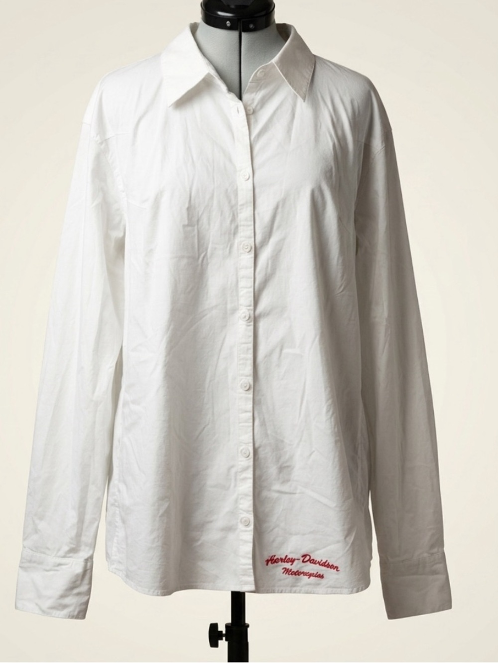 Harley-Davidson Motorcycles Cotton Button Down, Graphic w/crystals, white , 2W - Picture 2 of 16